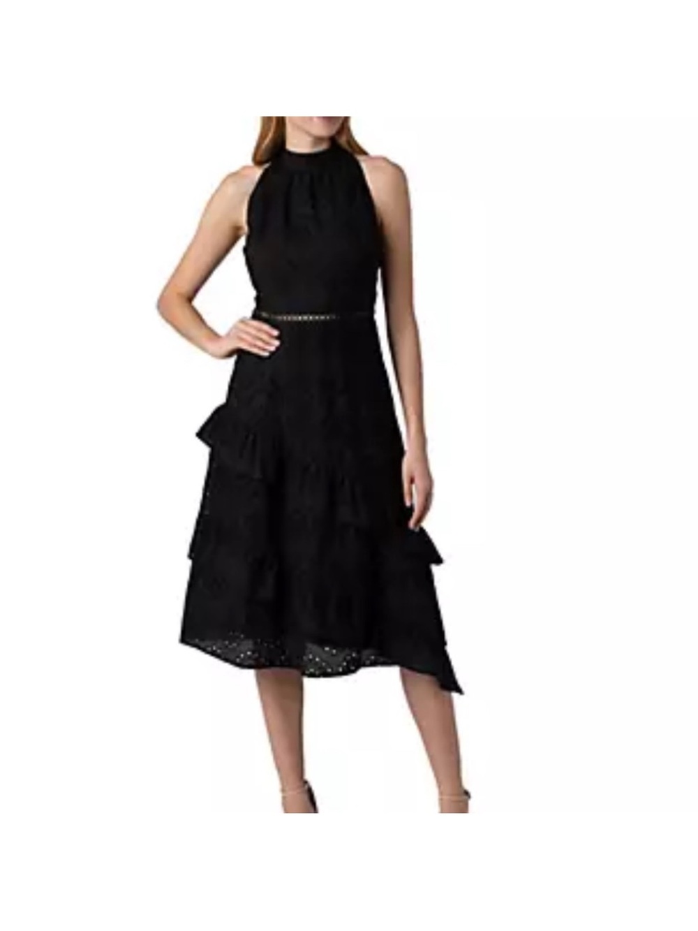 Sam Edelman Eyelet Ruffle Midi Dress – Size 6 – NWOT